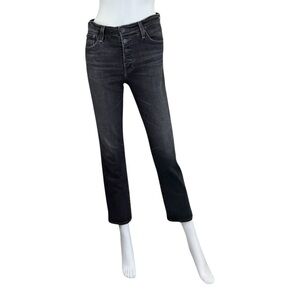 AG Adriano Goldschmied Black Isabelle Button-up Jeans Size 27 E0205